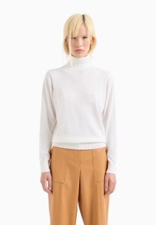 Image du produit Armani Exchange Pull col roulé avec poignets côtelés et logo brodé sur le côté (M)