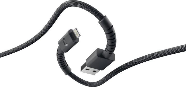 Actual product image Fresh'N Rebel Fresh 'n Rebel USB-A zu Lightning silicone geflochtenes Kabel "FlexWave" 2m, Storm Grey (2 m, 30 W)