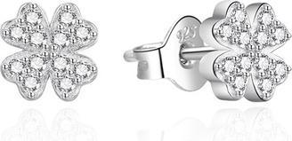 Image du produit Agato - Silver earrings with zircons Four-leaf clover AGT-E098PW