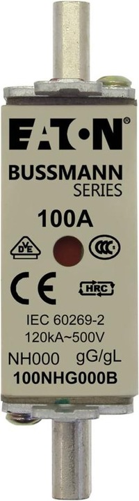 Immagine prodotto Eaton Fusibile di collegamento, bassa tensione, 100 100NHG000B (Fusibile NH-DIN, 100 A)
