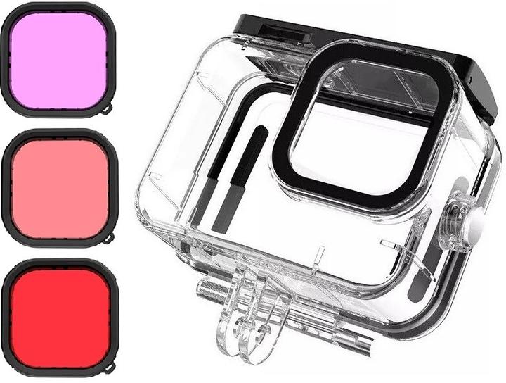 Produktbild Telesin 45m waterproof case and diving lens kit (purple/red/magenta) for GoPro Hero 13/12/11/10/9