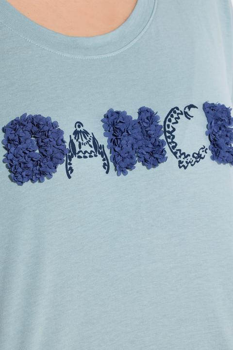 Image du produit Ulla Popken T-shirt oversize avec message, manches courtes et décolleté rond (50, 52)