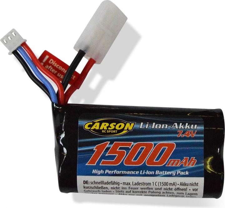 Image du produit Carson Batterie de rechange Li-Ion Ligne FE 7,4V 1500mAh (7.40 V, 1500 mAh)