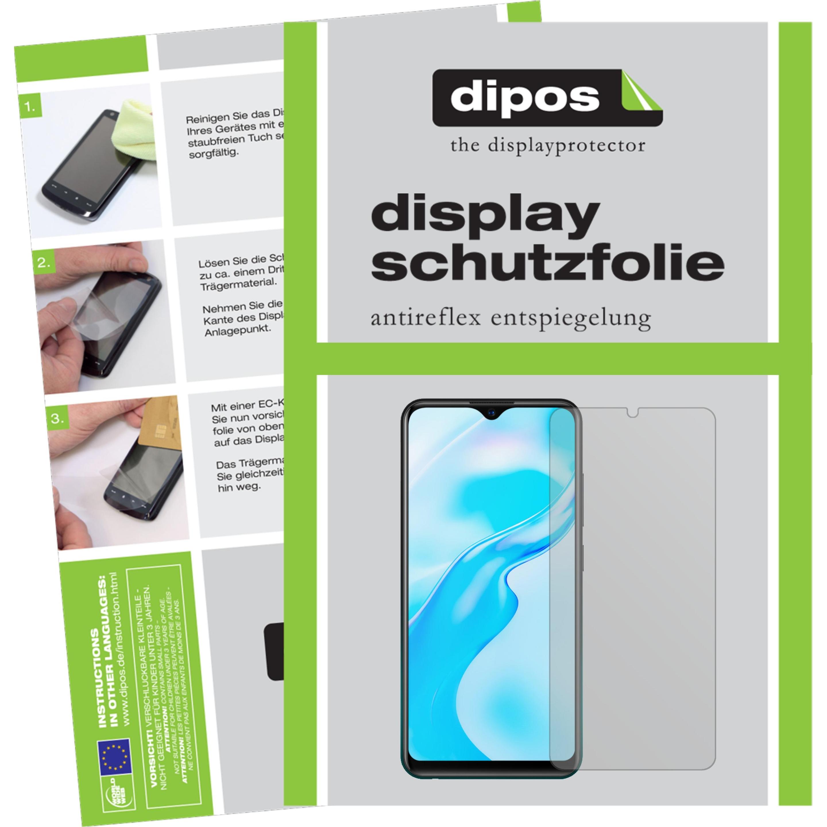 Dipos Displayschutzfolie Antireflex (2 Stück, Vivo Y3S), Smartphone Schutzfolie, Transparent
