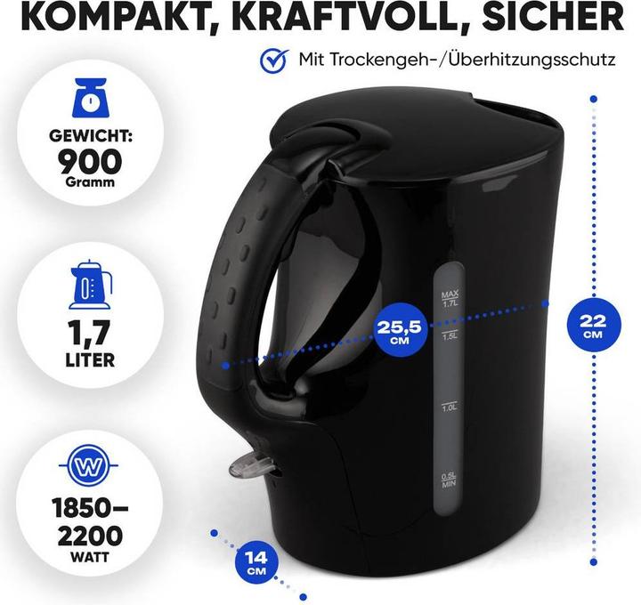 Produktbild Bomann Clatronic Wasserkocher schwarz WK 3819 (1.70 l)