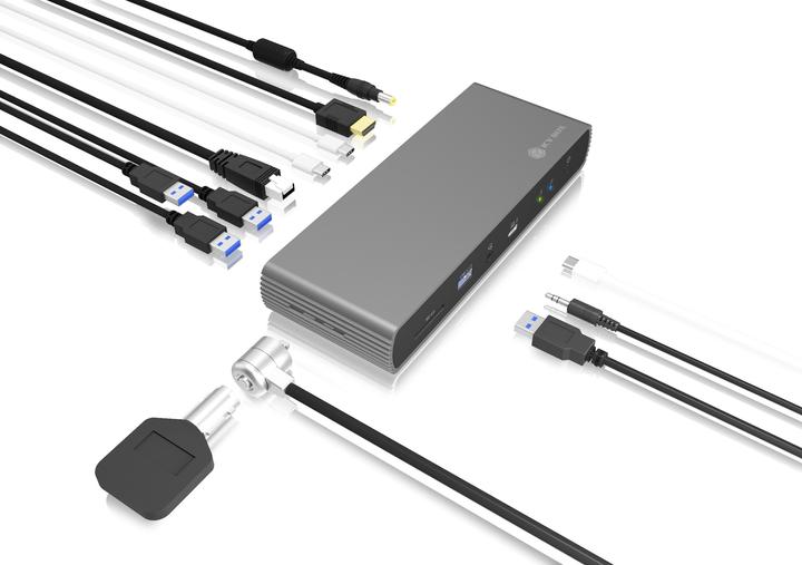 Produktbild Icy Box IB-DK8801-TB4 (Thunderbolt, 10 Ports)