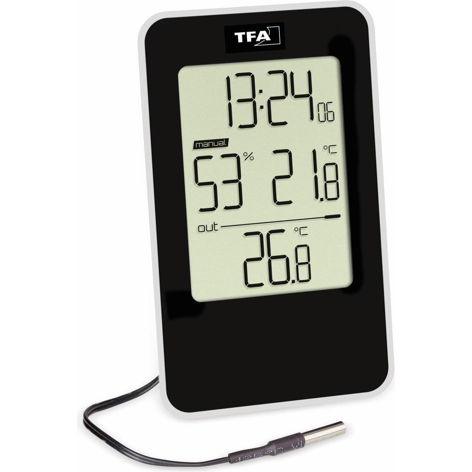Thumbnail - TFA Thermo-Hygrometer, Thermometer + Hygrometer, Schwarz