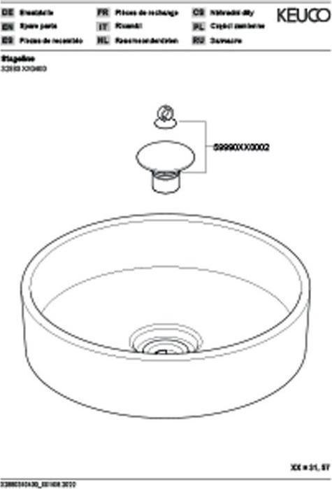 Produktbild Keuco Keramik-Waschtisch X-LINE d= 400mm o HL-boh we (400 mm, 400 mm)