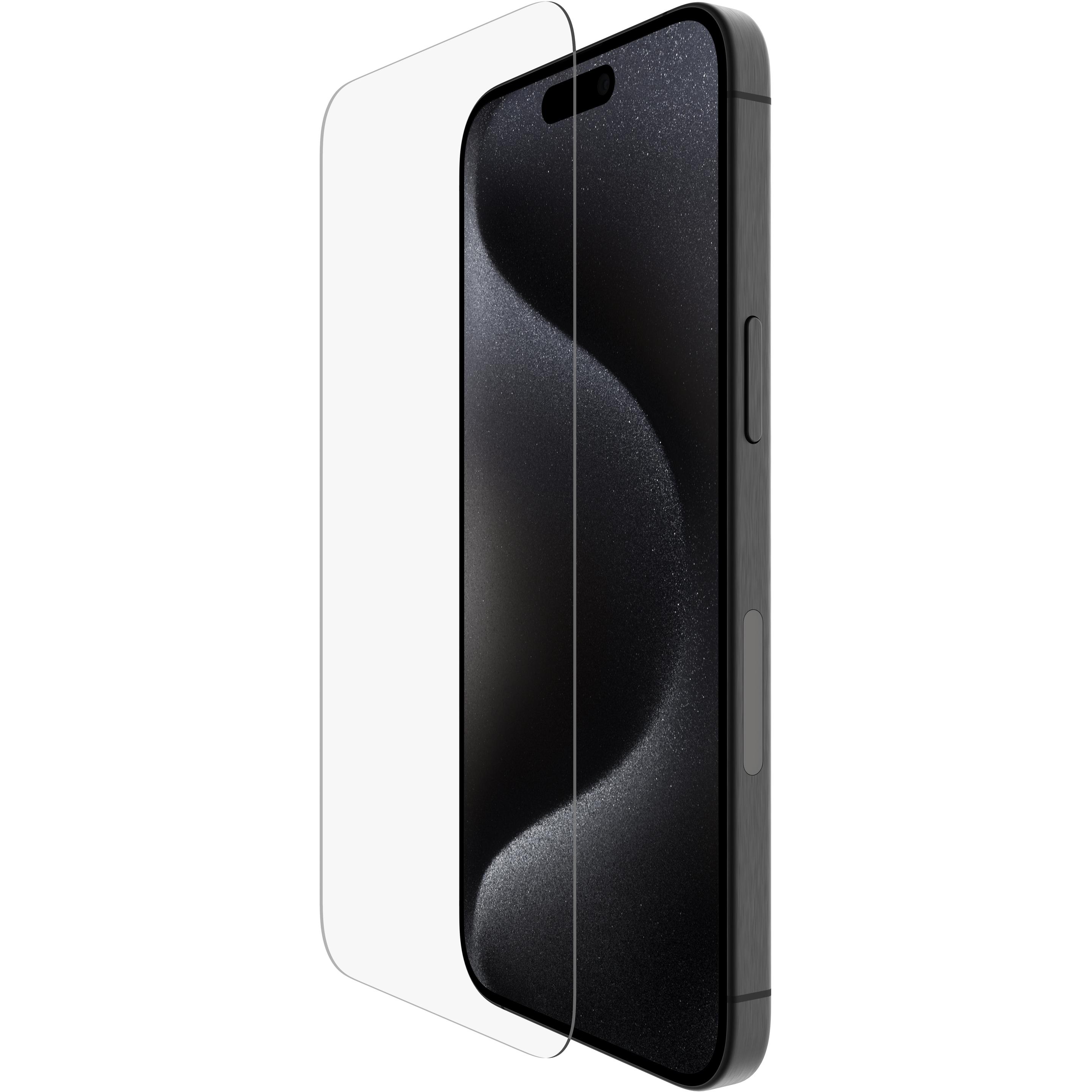 Belkin ScreenForce Pro UltraGlass2 (1 Stück, Apple iPhone 15 Pro Max), Smartphone Schutzfolie, Transparent
