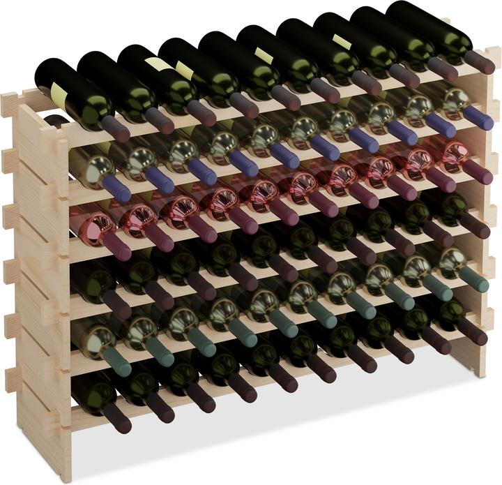Actual product image Relaxdays Weinregal (103 x 25 x 73 cm, 60 Fl.)