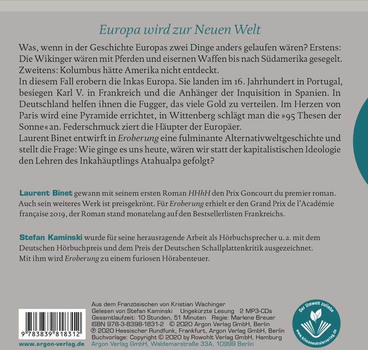 Actual product image Conquest (Laurent Binet, Kristian Wachinger, Stefan Kaminski, German)