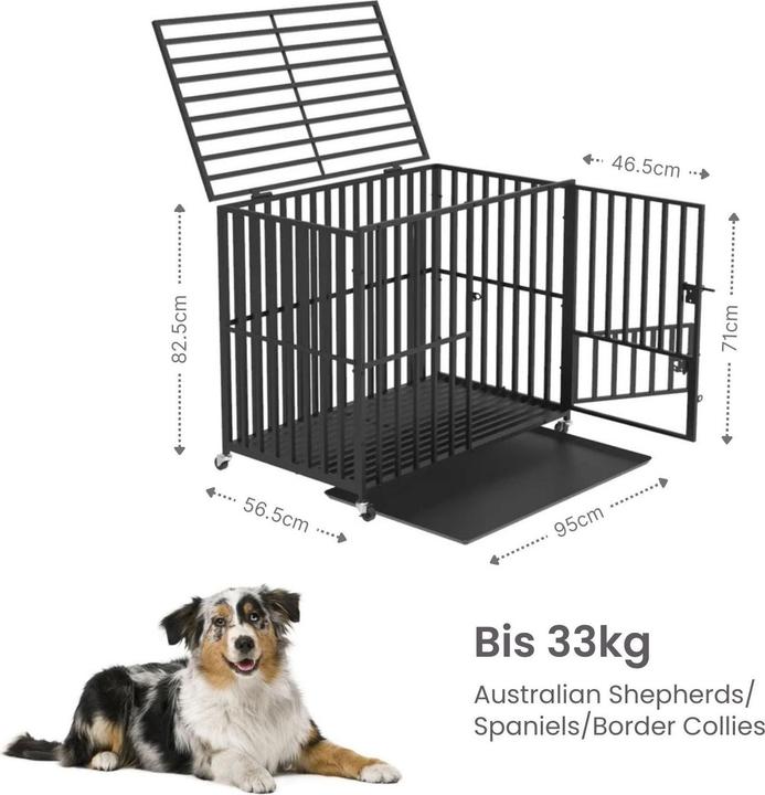 Produktbild Hermex Hundekäfig Grösse L Hundebox Haustierkäfig Indoor-Käfig Metallkäfig (Hundezwinger)