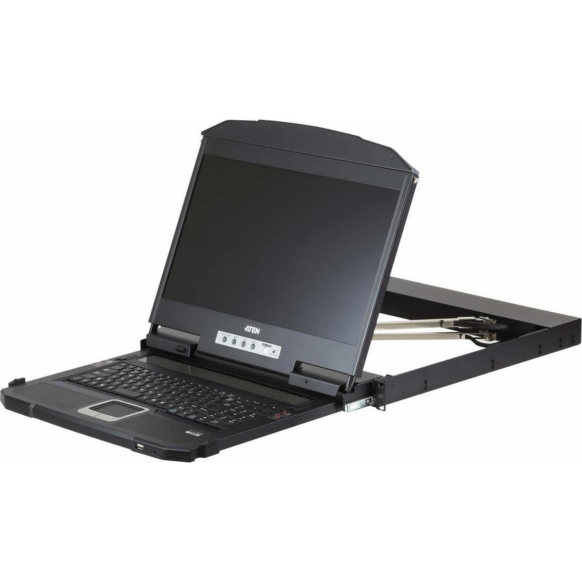 Aten 18.5" Dual Rail USB HDMI-DVI, KVM Switch, Schwarz
