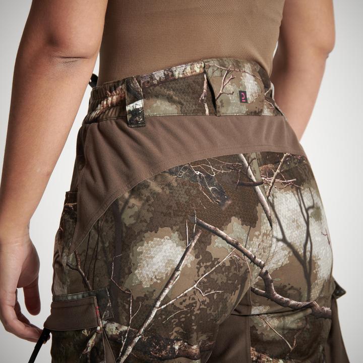 Actual product image Solognac Hunting rain trousers Treemetic 500 ladies warm waterproof low noise camouflage (42)
