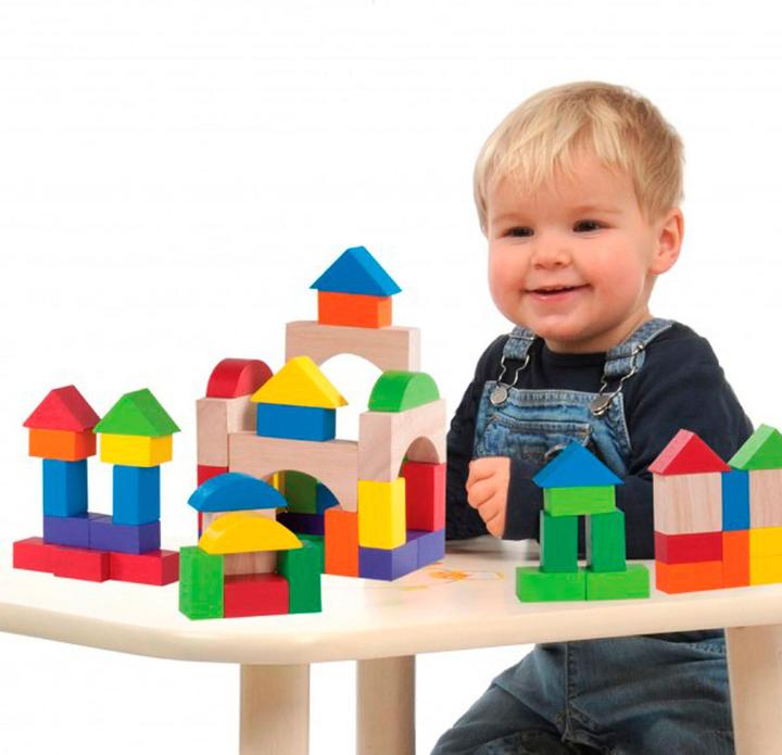 Actual product image Wonderworld Bouwblokken Gekleurd, 75dlg.