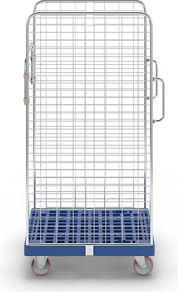 Immagine prodotto ESB Rollcontainer, 2 sponde laterali con impugnature di sicurezza, blu genziana. (500 kg)