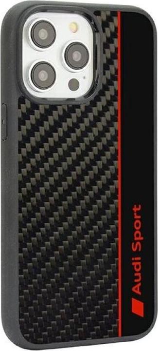 Produktbild Audi Carbon Fiber Stripe iPhone 14 Pro 6.1" czarny/black hardcase AUS-TPUPCIP14P-R8/D1-BK (Apple iPhone 14 Pro)