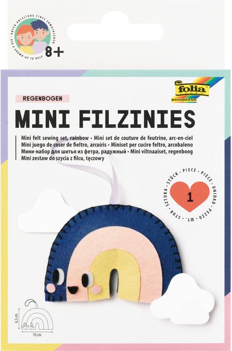 Folia Mini Filzinies, 15 tlg., REGENBOGEN