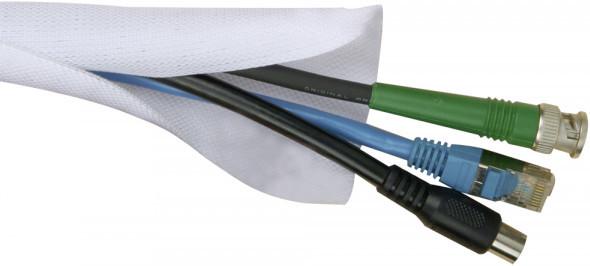 Produktbild Audioraq Kabelführung, weiss, in 25mKarton Abrollbox (Kabelschlauch, 2500 cm)