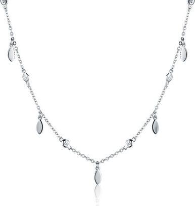 Immagine prodotto JVD - Stylish silver necklace with pendants and zircons SVLN0528XK4BI45