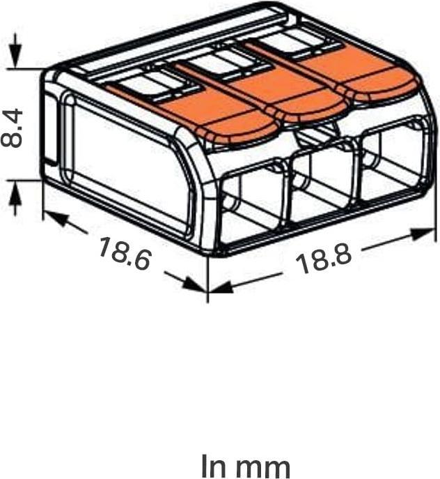 Produktbild Wago 100 Stück Hebelklemmen 221-413