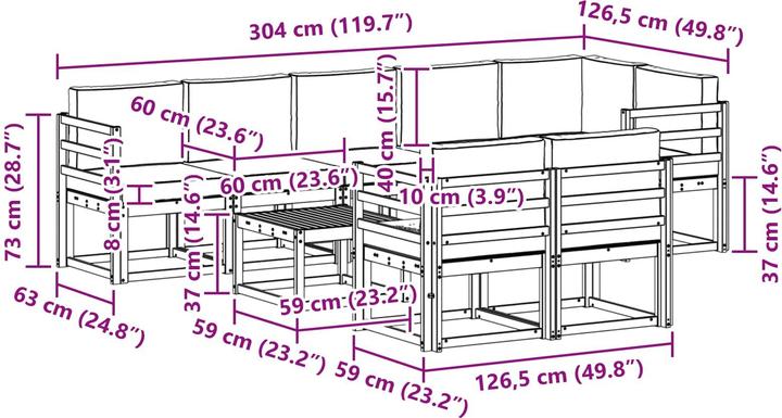 Produktbild vidaXL Outdoor-Sofa