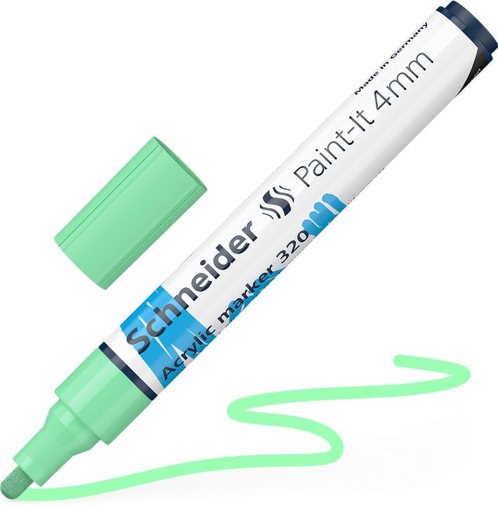 Produktbild Schneider Acrylmarker Paint-It 320 4mm pastell grün (Pastell grün, 4 mm, 1 x)
