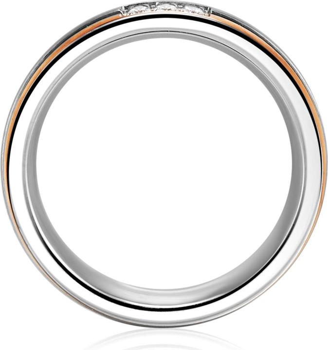 Immagine prodotto Trilani Acciaio inossidabile da donna con zirconi argento/oro rosa - 9652 (52)