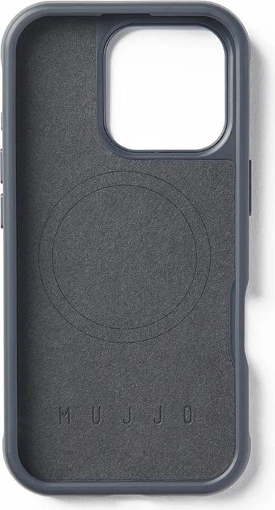 Productafbeelding Mujjo Leather Shield Case iPhone 16 Pro blauw (MUJJO-CL-053-SB) (Apple iPhone 16 Pro)