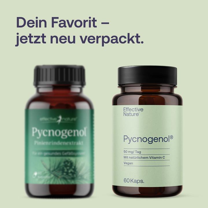 Actual product image Effective Nature Pycnogenol - Pinienrindenextrakt (60 pcs., Capsules)