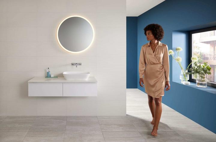Actual product image Geberit Option Round illuminated mirror, direct and indirect lighting, 502.79 (Ø 80 cm)