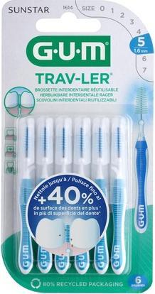 Produktbild GUM SUNSTAR Trav-Ler ISO-Norm 5 1.6mm conic blau (6 x)