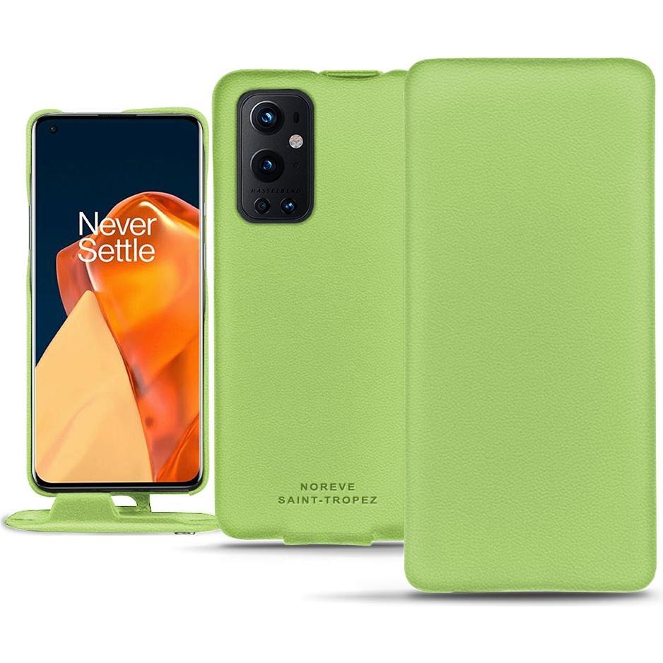 Noreve Lederschutzhülle vertikal (OnePlus 9 Pro), Smartphone Hülle, Grün