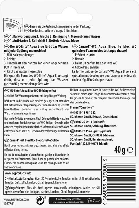 Actual product image WC-Ente Aqua Blue Marine