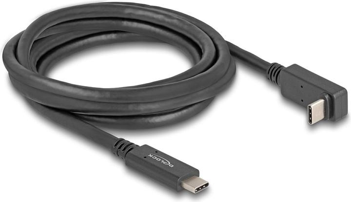 Image du produit Delock Câble USB 5 Gbps USB Type-C™ mâle vers Type-C™ mâle coudé haut / bas 2 m 4K PD 60 W avec E- (2 m, USB 3.2 Gen 1, 60 W)
