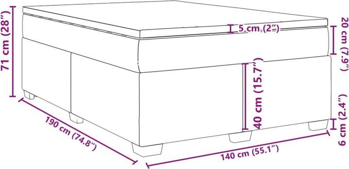 Immagine prodotto vidaXL Boxspringbett (140 x 190 cm)