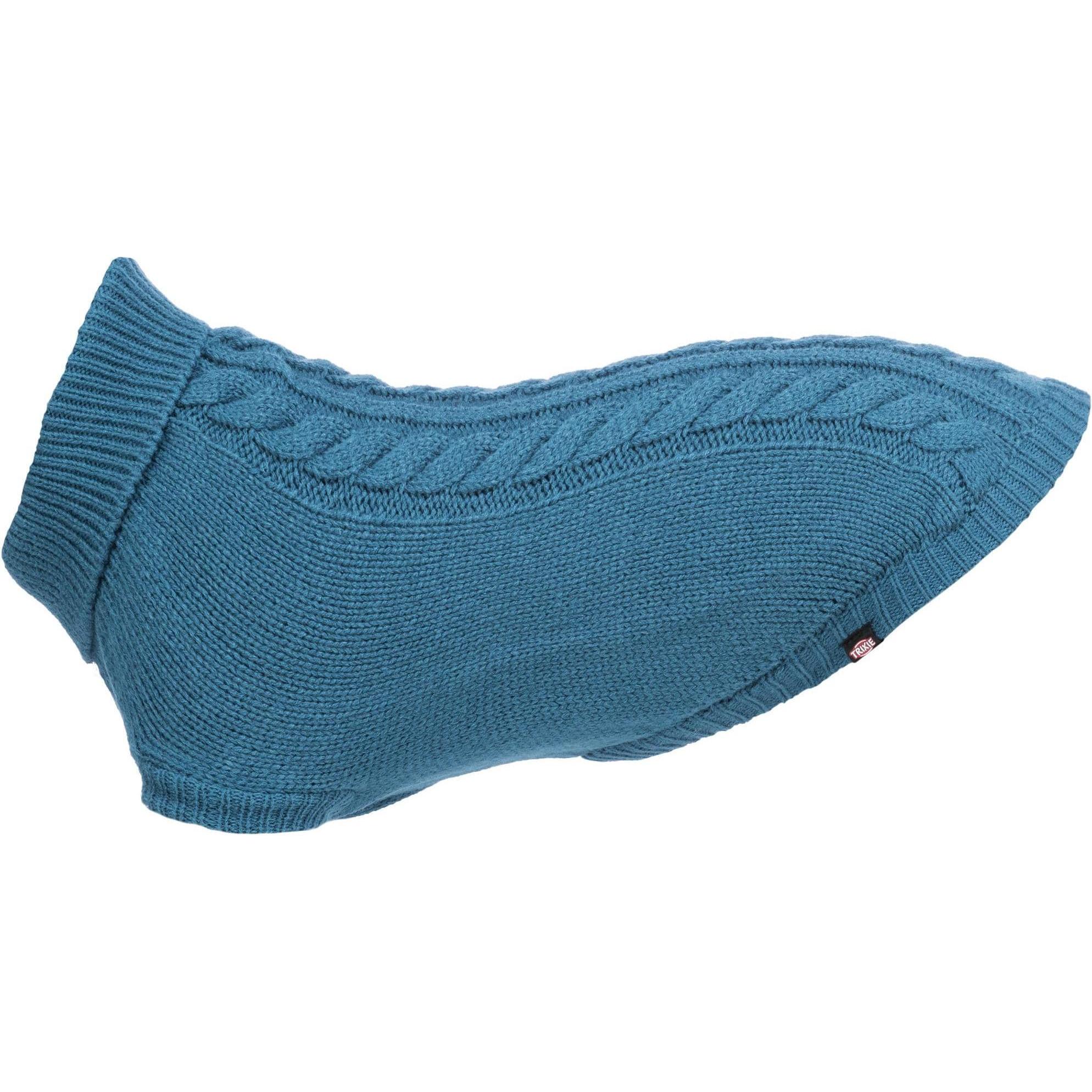 Thumbnail - Trixie Pullover Kenton XS, 27 cm, Blau (XS, Hundepullover), Hundebekleidung