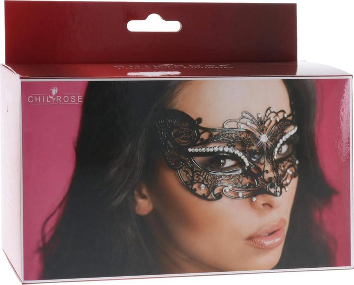 Actual product image Chili Rose Mask with rhinestones