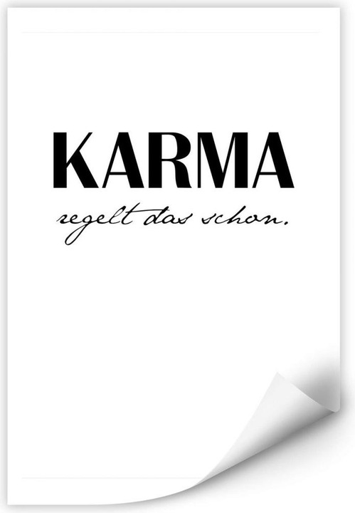 Produktbild Trenddeko Karma regelt das schon (20 x 30 cm)