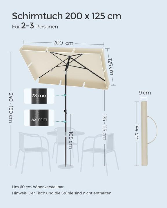 Produktbild Songmics Balkonschirm (1.25 m)