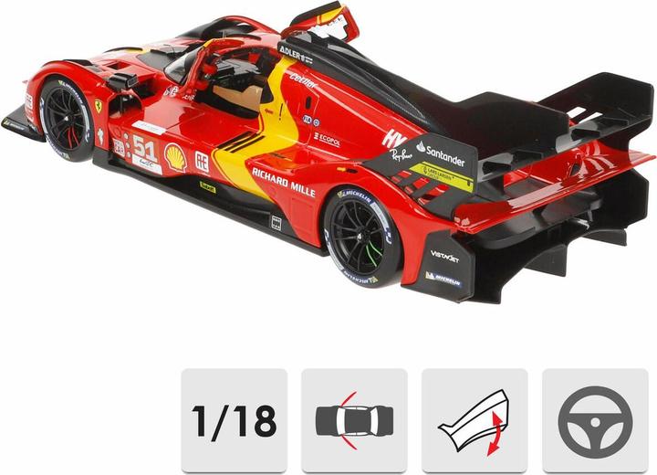 Actual product image Bburago Ferrari 499P Le Mans Champion 2023