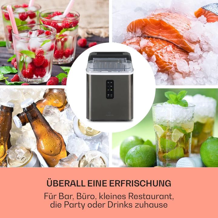 Produktbild Klarstein Eiswuerfelmaschine für Zuhause Dark Grey