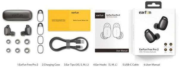 Image du produit EarFun Free Pro 2 (ANC, 6 h, Sans fil)
