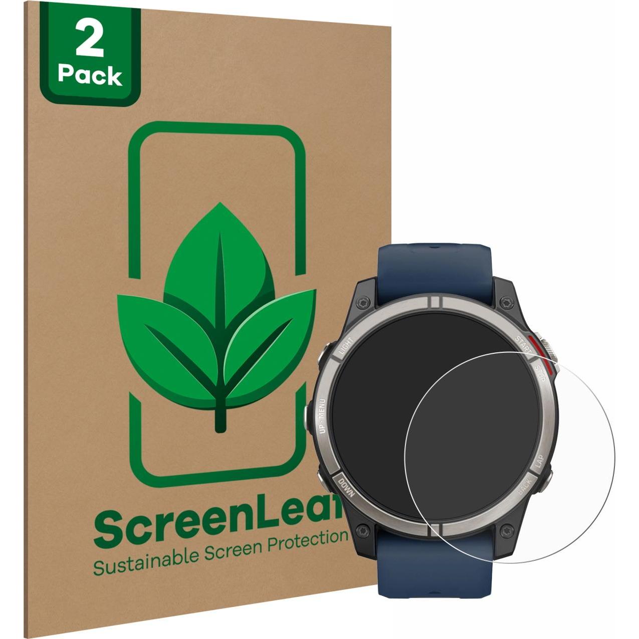ScreenLeaf Schutzfolie nachhaltiger Displayschutz Display Schutz Folie Klar Transparent, Smartwatch Schutzfolie, Transpa...