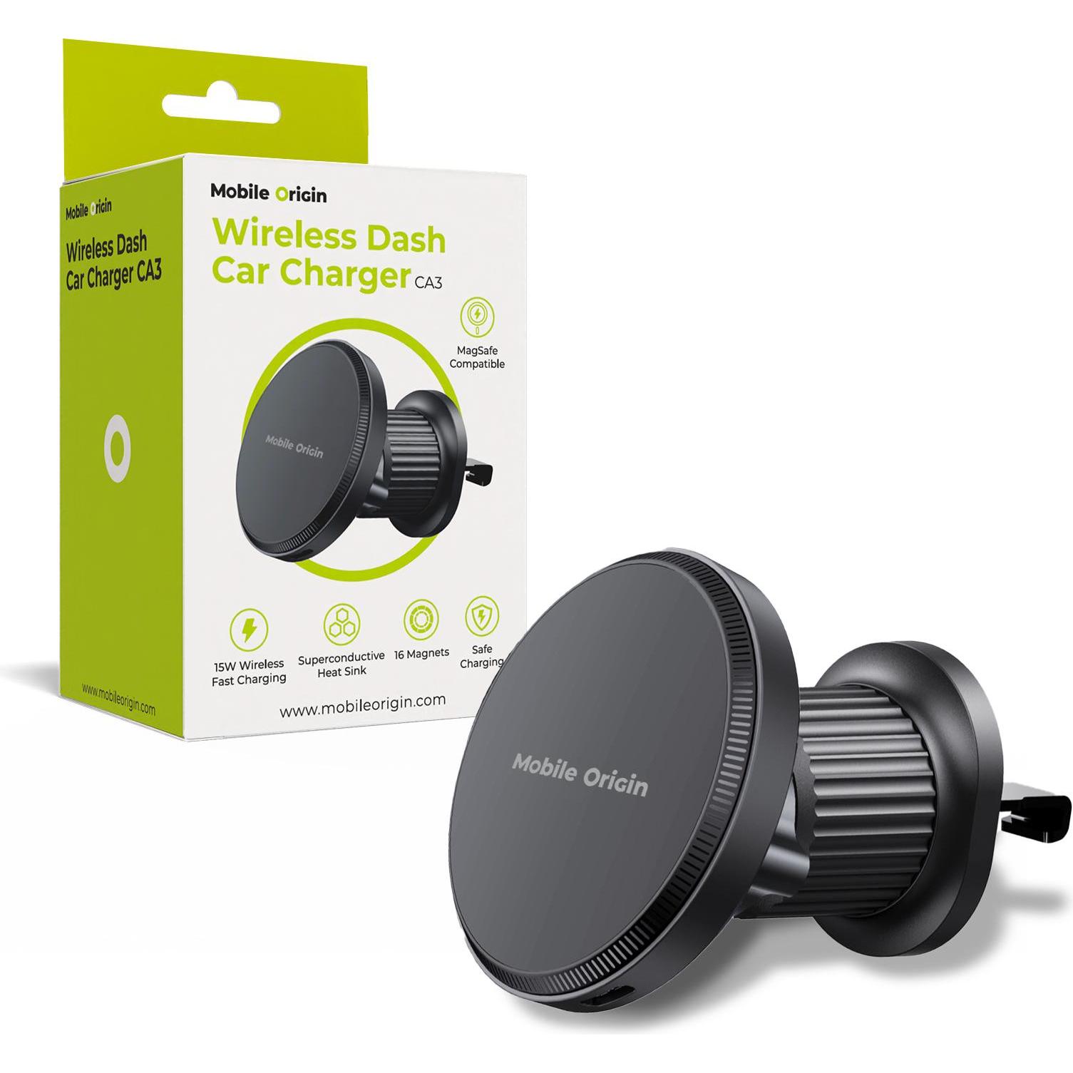 Mobile Origin Wireless Car Charger MO3 MagSafe Compatible, Adattatore per auto