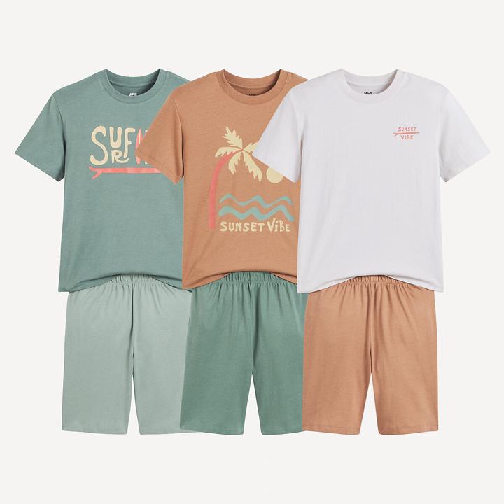 Immagine prodotto La Redoute Collections 3er-Pack Kurzpyjamas mit Surfer-Motiven (128)