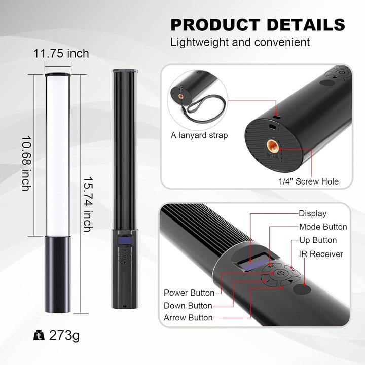 Produktbild Luxceo P400 RGB-Videoleuchte mit Effekten für Fotografie (Videoleuchte)