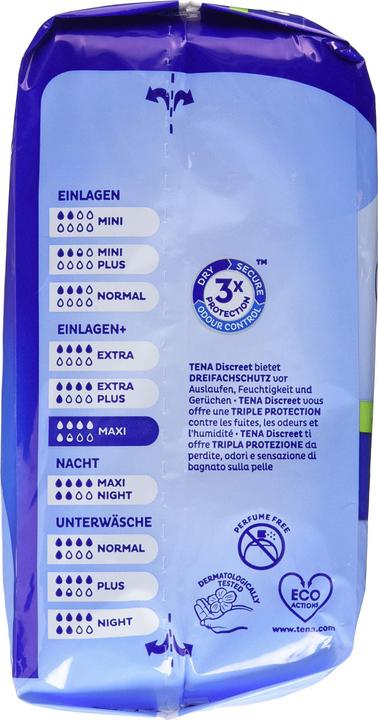 Image du produit Tena Serviettes d'incontinence Discreet Maxi 6 pièces (6 x, Normal)