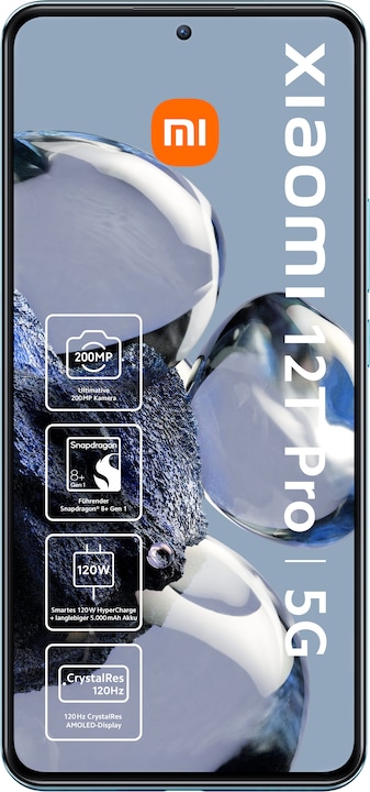 Immagine prodotto Xiaomi 12T Pro (256 GB, Blu, 6.67", Doppia SIM, 200 Mpx, 5G)