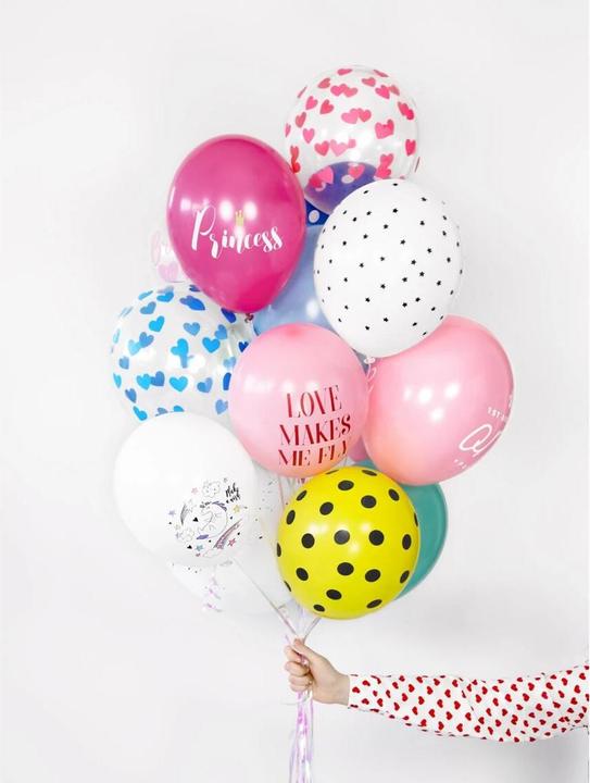 Actual product image Partydeco Balloon Unicorn Pastel White Ø 30 cm, 6 pieces (6x)